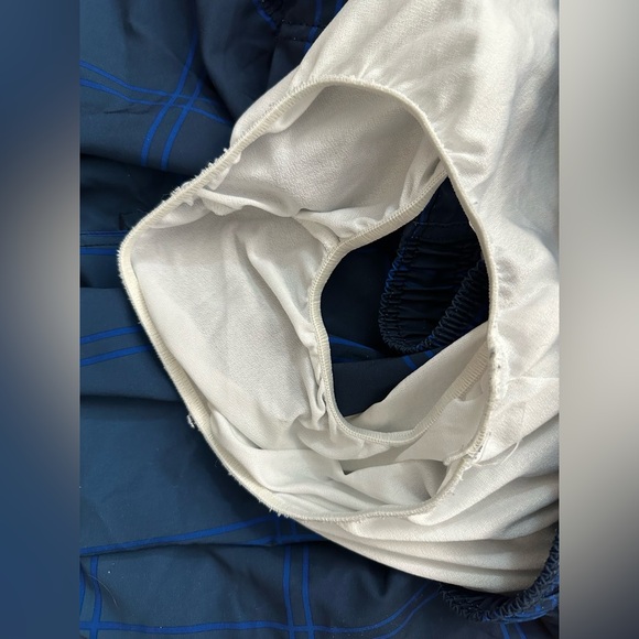 George Ombre Blue Box Pattern Swim Trunks - Picture 5 of 7